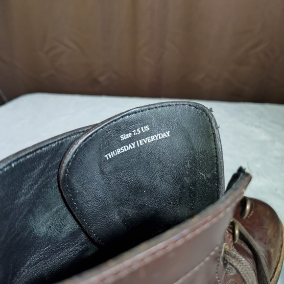 Thursday Captain Everyday Boots Mens Size 7.5 Brandy Brown Leather - Picture 11 of 11